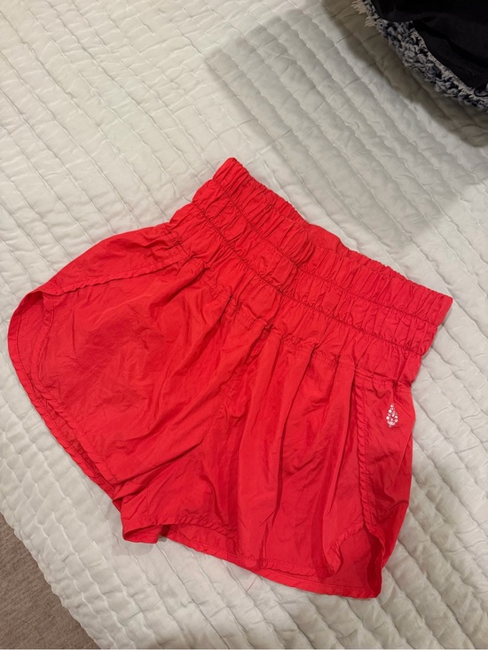 free people movement Pants - FP Movement by Free People Vibrant Red Smocked Waist Athletic Shorts